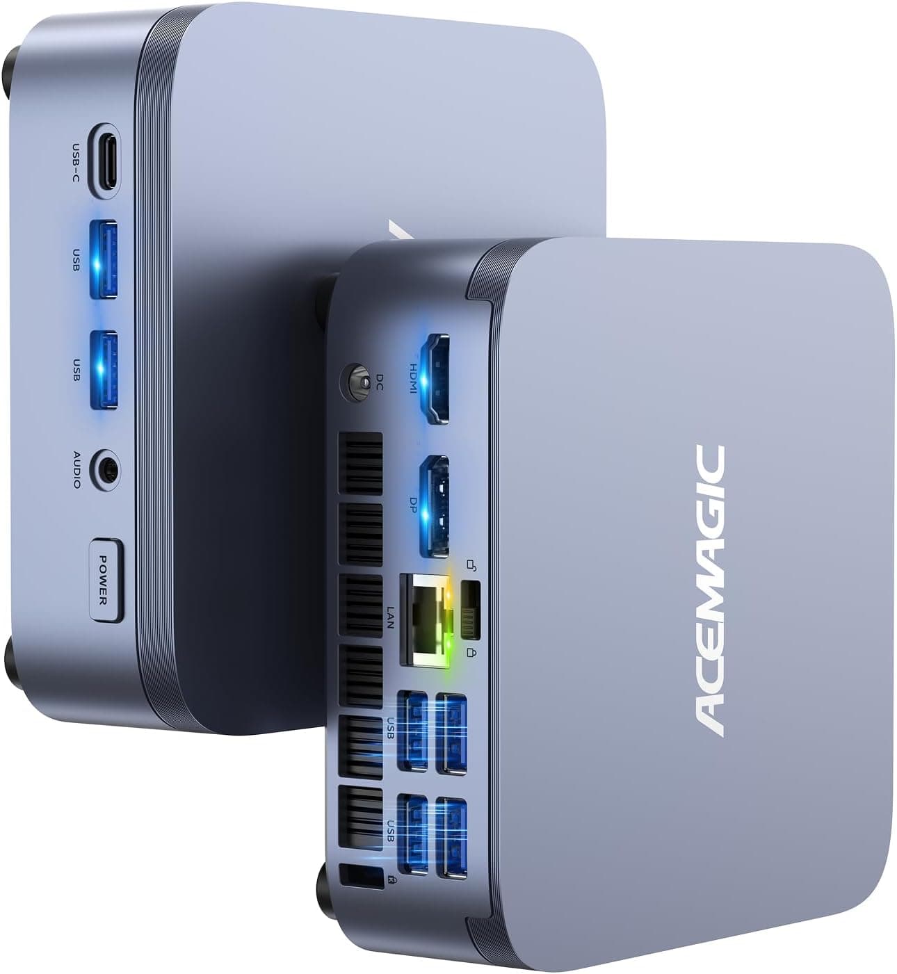 ACEMAGIC Mini PC M5 Intel Core i9-14900HX Flagship HX - Procesador de clase HX (24C/32T, 55W), 32 GB de RAM 1 TB PCIe 4.0 SSD, HDMI 2.0 / DP 1.4, Mini PC con Windows 11 Pro, WiFi 6E, triple mini computadora 4K